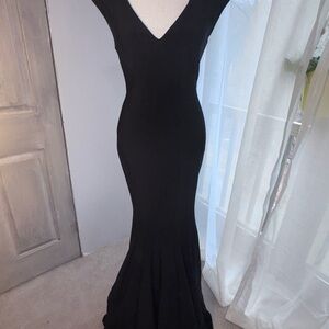 Betsy & Adam Black Mermaid Gown